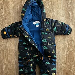 Columbia Kids' Black and Blue One Piece Snowsuit